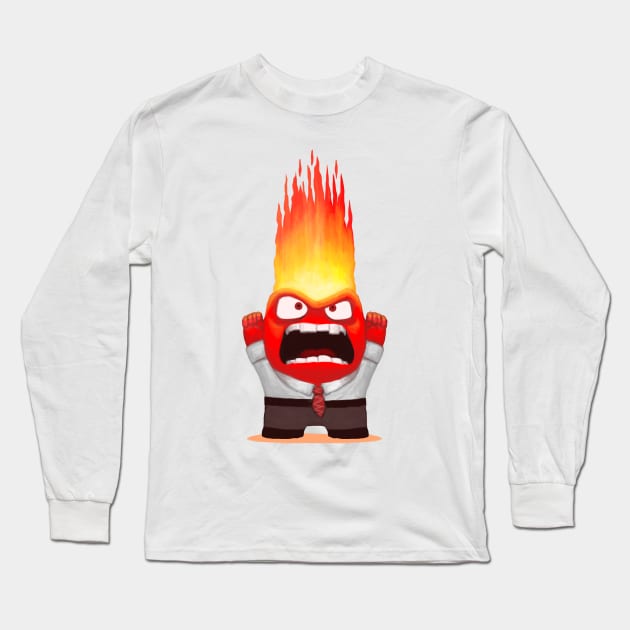 Anger Long Sleeve T-Shirt by RySpirit